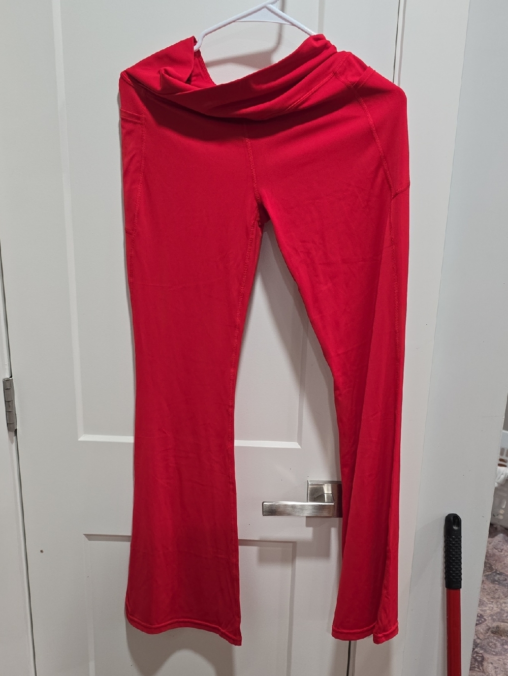 Red Women's Flared Leggings